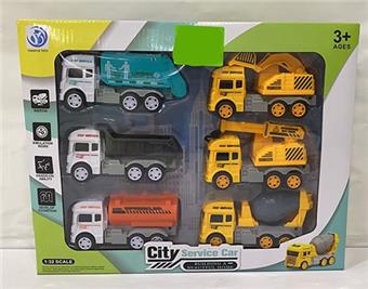 Inertial engineering vehicle 9PCS   ITEM NO.： W042912