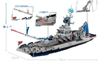Missile equipped destroyer? 6-in-1 1442PCS (low-priced impulse version)   ITEM NO.： W045186
