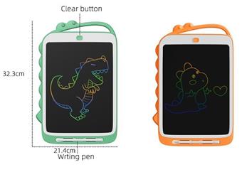 12 inch dinosaur color screen LCD electronic writing board drawing board graffiti drawing board handwriting board (CR2025 power pack * 1) monochrome clear installation   ITEM NO.： W056480