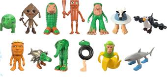 13 wooden stick figurines of Shanhaijing in OPP bag   ITEM NO.： W055634