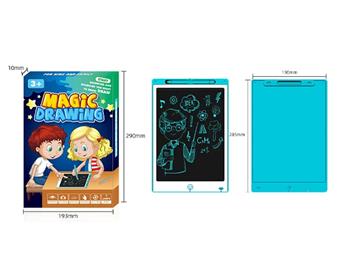 Blue 12 inch monochrome screen LCD writing board, drawing board with screen lock   ITEM NO.： W056956