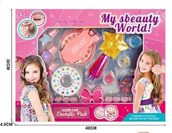 Hairdressing pentagram nail beads+nail drill+nail art+makeup toy set   ITEM NO.： W059449