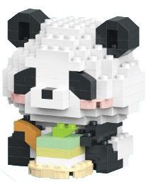 Eating cake 159PCS Panda low-priced impulse version - Micro particle building blocks   ITEM NO.： W044733