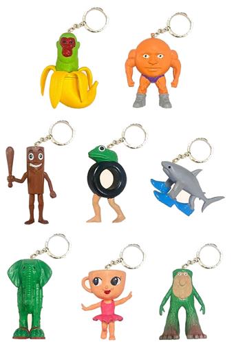 Shanhaijing wooden stick figurine with 20 keychains, tin bag, large board, and card   ITEM NO.： W055593