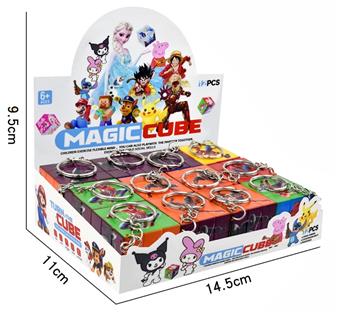3.5CM Spider Man Rubik's Cube with Keychain (UV Printed) Three Step Small Rubik's Cube Three Step Mini Rubik's Cube Keychain Pendant Pendant   ITEM NO.： W042665