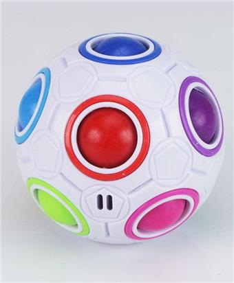Rainbow ball piggy bank puzzle cube, stress relieving puzzle toy, finger game   ITEM NO.： W042915