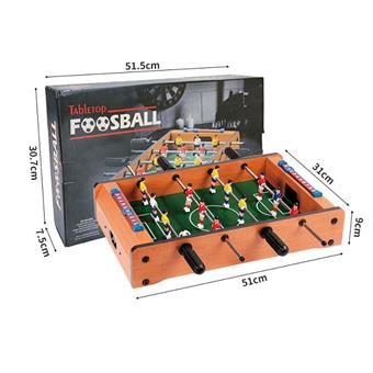 Wooden tabletop soccer game with four strokes   ITEM NO.： W049589