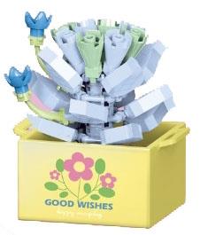 129PCS low-priced impulse version of Blue Stone Lotus - Micro Particle Building Blocks   ITEM NO.： W044675
