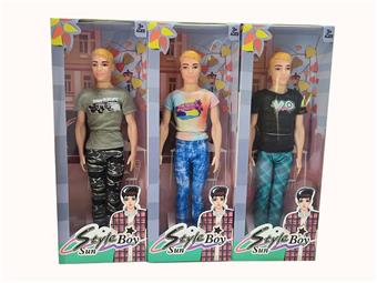 New 11.5-inch live action fashion men's Barbie 3 mixed styles   ITEM NO.： W055459