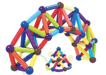 Large size assembled magnetic rods 64PCS   ITEM NO.： W046529