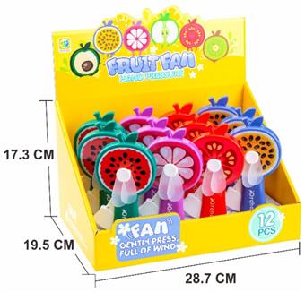 Summer Fruit Fan 12pcs/Display Box   ITEM NO.： W042068