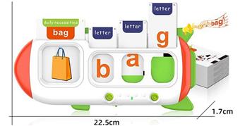 English IC card machine English word spelling listening card learning early education machine children's puzzle Flash Cards (containing 110 word cards, 52 letter cards) package with built-in 3.7V lithium battery   ITEM NO.： W056496