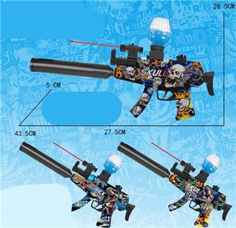 MP5 Dinosaur/Gollum Head Graffiti Electric Dual purpose High speed Water Bullet Gun (7-8MM)   ITEM NO.： W063606