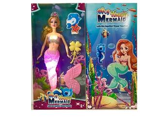 Disney 14 inch physical mermaid Barbie with lights, music, crown, mirror combination, tail   ITEM NO.： W055482