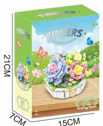 Sapphire Potted Plant 274PCS - Flower Series   ITEM NO.： W060006