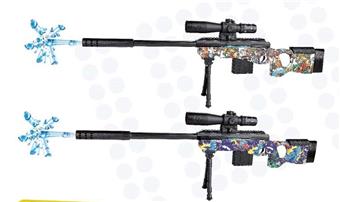 C model, water tank electric gun (equipped with battery, USB charging cable, muffler, magnifying glass, front bracket, 1 pack of water tank, 1 water tank box)   ITEM NO.： W063091