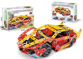 Metal block assembly racing car 370PCS   ITEM NO.： W042298