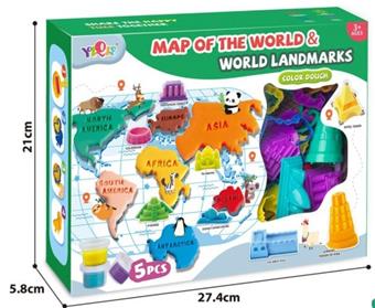 World Map&Landmark Architecture Paint   ITEM NO.： W052863