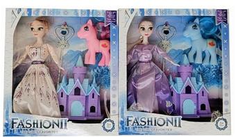11.5-inch live action hand Frozen Barbie with castle, scepter, and horse accessories mixed in 2 styles   ITEM NO.： W055538