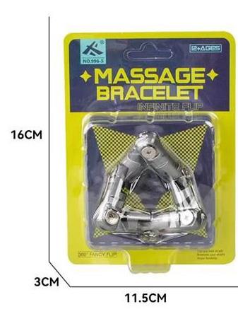 Stress relieving alloy massage bracelet   ITEM NO.： W041636