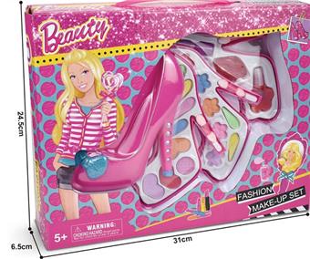 Fashion Barbie Crystal Shoes Three Layer Makeup Box Set   ITEM NO.： W058389