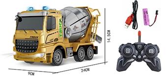 1: 24 channel remote control lighting short head engineering mixer truck   ITEM NO.： W060682