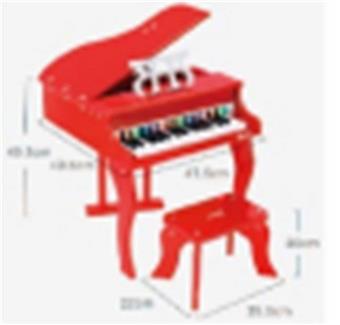 Beautiful grand piano (red)   ITEM NO.： W043664