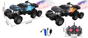 1: 16 six way light spray six wheel PVC transparent car shell remote control car   ITEM NO.： W060733