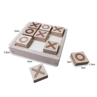 Wooden beech classic XO chess box storage desktop game chess   ITEM NO.： W049508