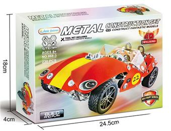 Metal building block assembly racing car 230PCS   ITEM NO.： W042302