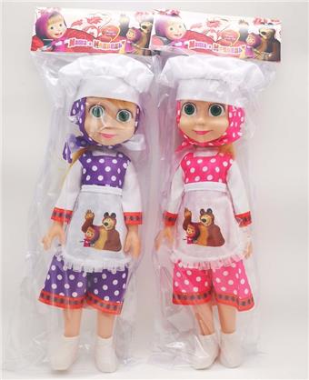 14 inch empty body with music IC chef Martha doll with chef hat+apron+bear 2 mixed styles   ITEM NO.： W062985