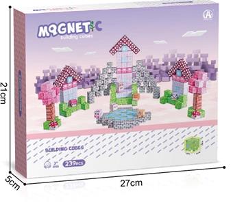 Pink Princess Theme Theme 2CM Magnetic Cube 239P   ITEM NO.： W046785