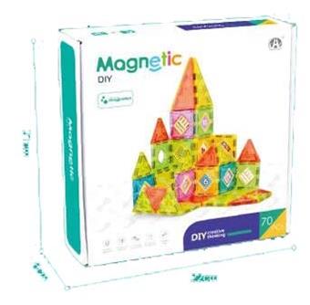 Assembly of 5.5CM building blocks with 70PCS magnetic pieces   ITEM NO.： W046549