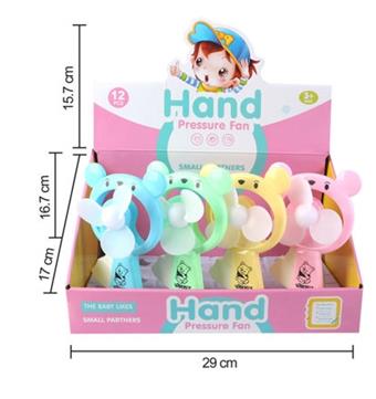 Little Bear Hand Pressure Fan (12pcs/box)   ITEM NO.： W042103
