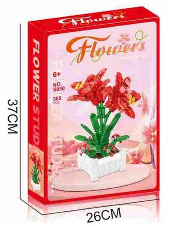 Building block red top 565PCS flower series   ITEM NO.： W060023