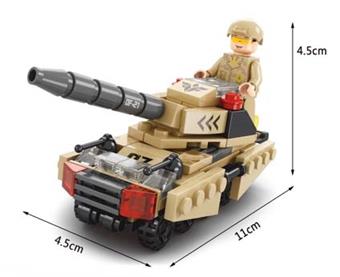 Mini wheeled tank 6-in-1.123pcs   ITEM NO.： W046078