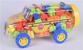 Small school bus puzzle building blocks   ITEM NO.： W045317