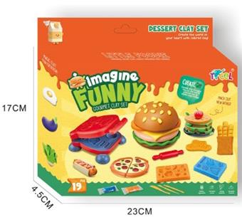 <DIY Clay Set>Gourmet Burger Series Color Box Packaging   ITEM NO.： W051888