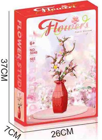 Building block peach blossom 565PCS - Flower series   ITEM NO.： W060021