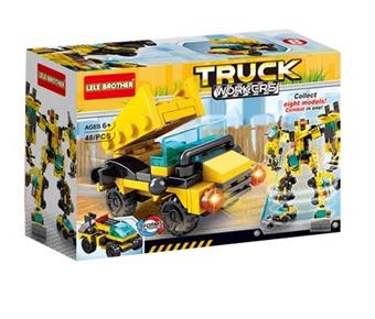 Engineering Series - Semi trailer Sand Transport Vehicle 48pcs   ITEM NO.： W046159