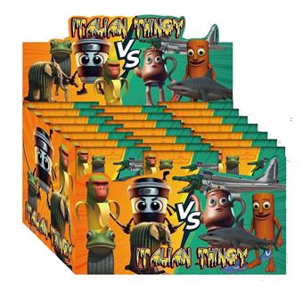 1 Shanhaijing wooden stick person, 2 blind box display boxes with cards   ITEM NO.： W055581