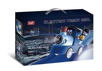 Electric Train Track Blocks - Big Ear Sheriff 34PCS   ITEM NO.： W047451