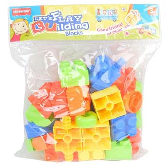 300 grams (approximately 40-50 pieces) of multi-color mixed weighing of card head bag building blocks   ITEM NO.： W046228