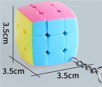 Mini 3.5CM Bread Solid Color Magic Cube Keychain   ITEM NO.： W042644