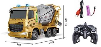 1: 24 seven way remote control light and sound short head engineering mixer truck   ITEM NO.： W060678