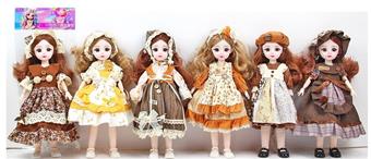 12 inch 30cm 21 joint solid 3D real eye makeup loli doll+hair accessories mixed in multiple styles   ITEM NO.： W060159