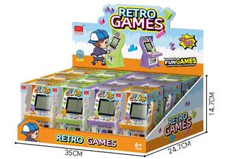 Classic arcade puzzle game console with nostalgia (using 2 AAA batteries, not included)   ITEM NO.： W066617