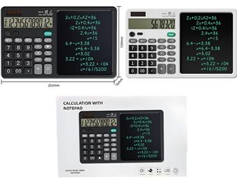 Desktop calculator LCD writing board handwriting board 2-in-1 financial accounting arithmetic office writing draft memo (including CR2025) monochrome clear installation   ITEM NO.： W056929