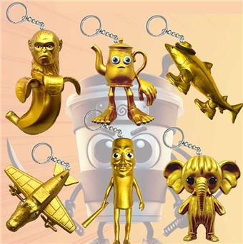 Shanhaijing Wooden Stick Man 6 bags with keychains   ITEM NO.： W055578