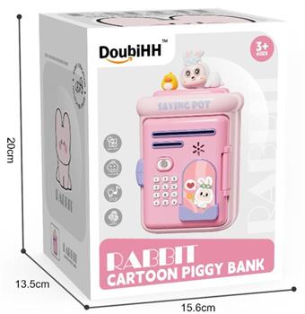 Rabbit square piggy bank   ITEM NO.： W051864